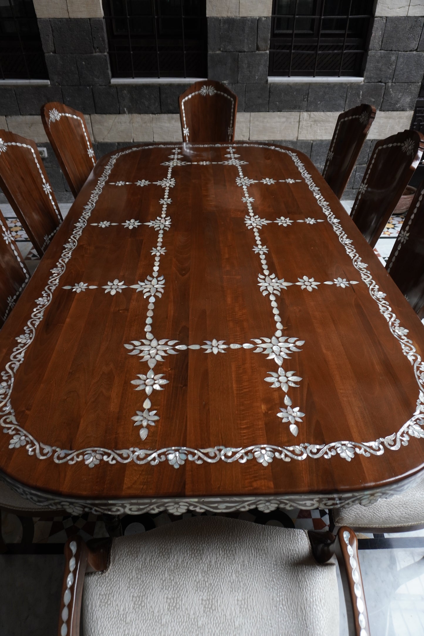 Hoyam Dining Set: Table, 2 Armchairs & 8 Side Chairs