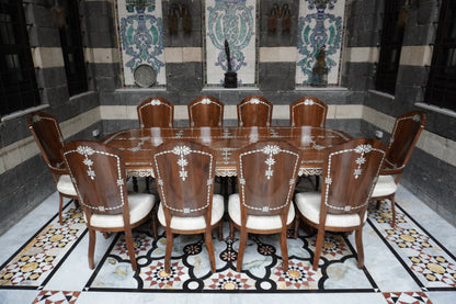 Hoyam Dining Set: Table, 2 Armchairs & 8 Side Chairs